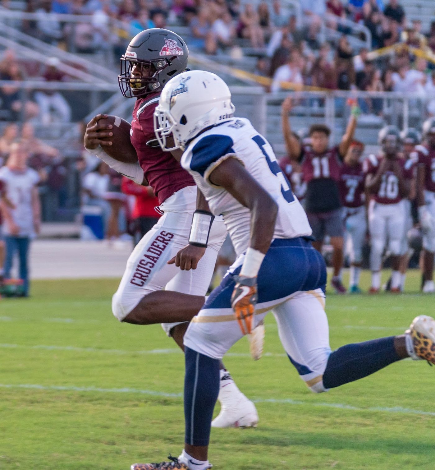 High school football action photography